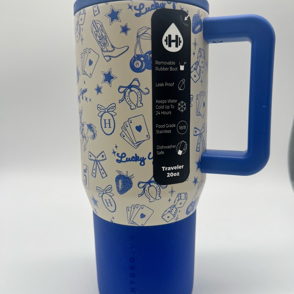 Hydrojug 20oz Blue Western Charm
